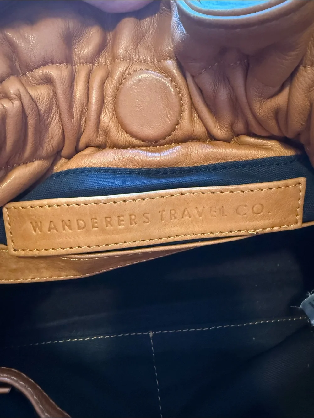 WANDERERS TRAVEL CO. MARLEY LEATHER HANDBAG BAG TAN